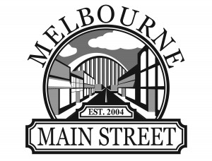 Melbourne Main Street Logo (Black and White)